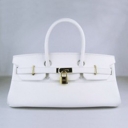 Hermes Birkin 42Cm Togo Leather Handbags White Gold